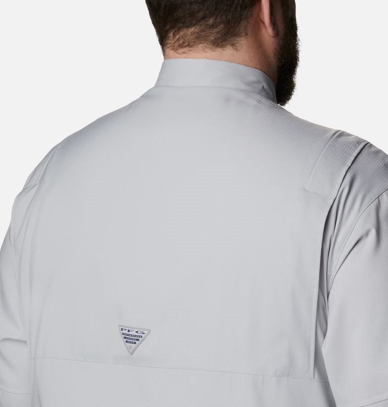 Men's Columbia PFG Tamiami II Long Sleeve Shirts Light Grey | Plus Size CA-J345C
